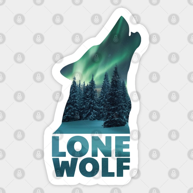 Lone wolf polar light Sticker by Boss creative